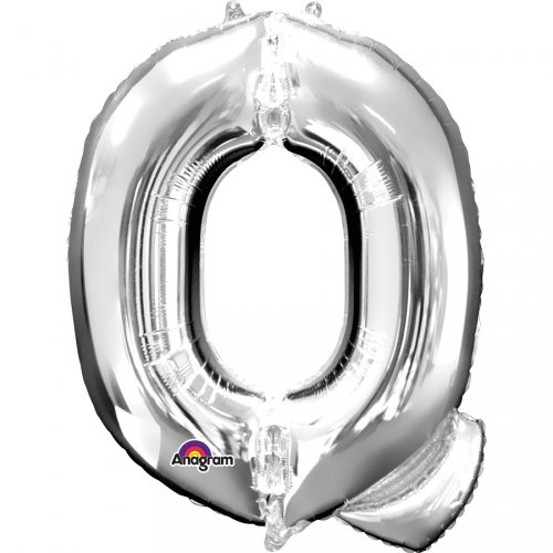 Ballon Lettre Q Argent (33 cm) 