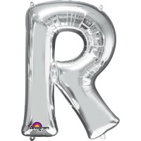 Ballon Lettre R Argent (33 cm)