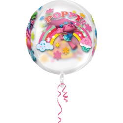 Ballon Orbz Crystal Trolls  Plat (40 cm). n2
