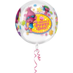 Ballon Orbz Crystal Trolls  Plat (40 cm). n3