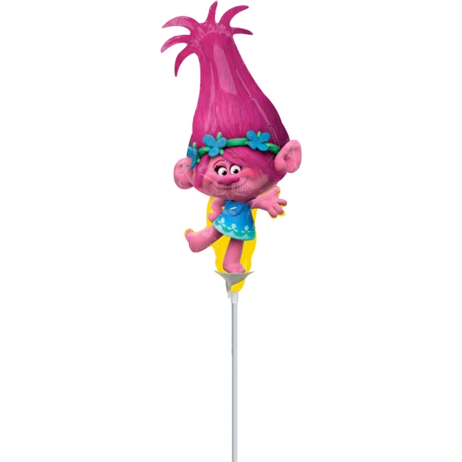 Ballon sur Tige Silhouette Poppy Trolls (35 cm) 