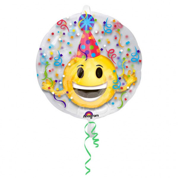 Double Ballon Emoji Party  Plat (60 cm) 