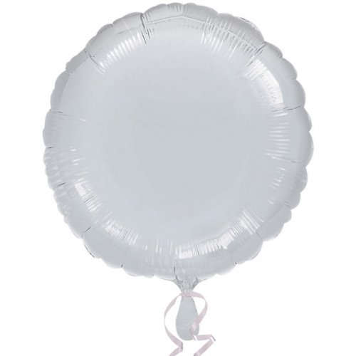 Ballon Disque Argent Mtal (43 cm) 
