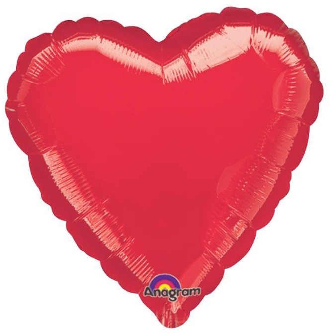 Ballon Coeur Rouge Mtal (43 cm) 
