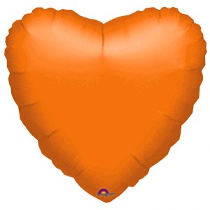 Ballon Coeur Orange Mtal (43 cm)