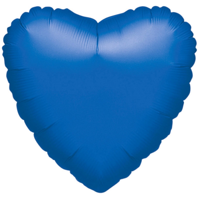 Ballon Coeur Bleu Mtal (43 cm) 