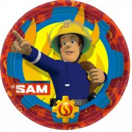 8 Assiettes Sam le Pompier Fireman