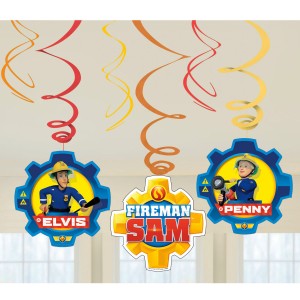 6 Guirlandes Spirales Sam le Pompier