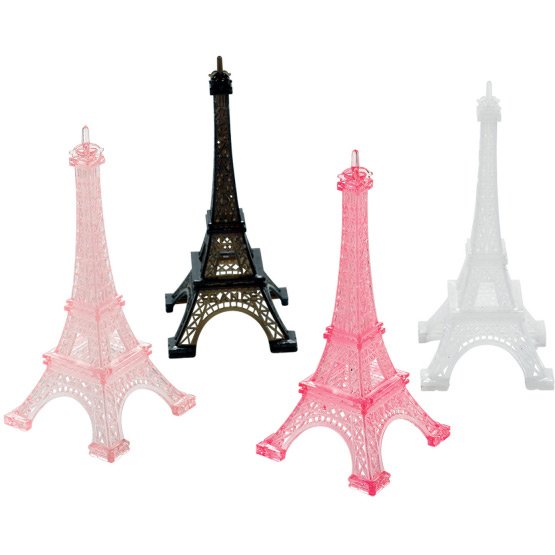 4 Tours Eiffel Paris Retro (13 cm) - Plastique 