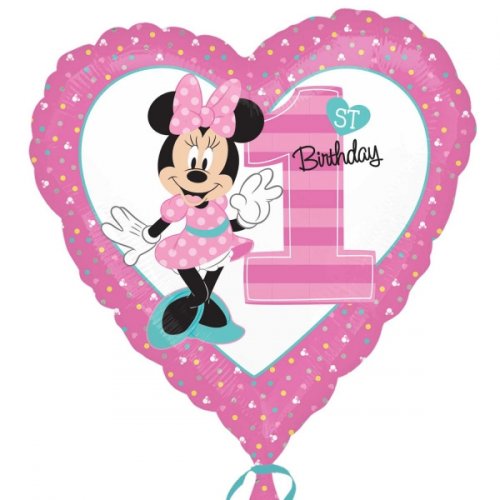 Ballon A Plat Minnie 1 An Coeur Pour L Anniversaire De Votre Enfant Annikids