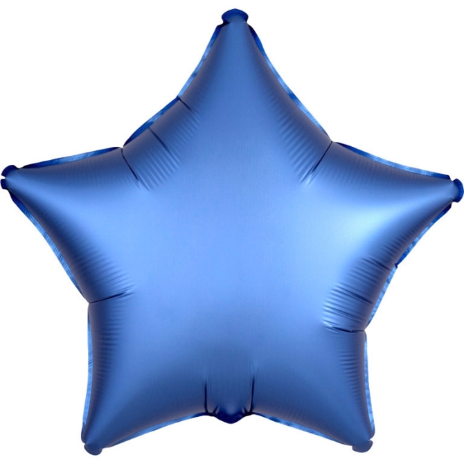 Ballon Etoile Satin Bleu Azur (48 cm) 
