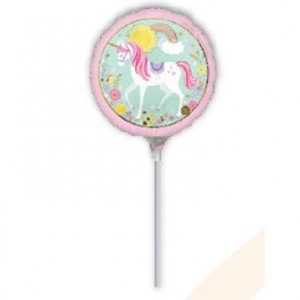 Ballon sur tige Licorne Magique Rond