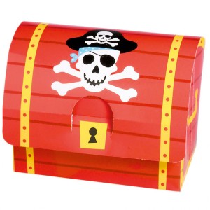 8  Botes Cadeaux Coffre Pirate (10 cm)