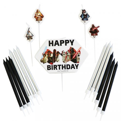 Kit 5 Bougies Star Wars 12 Bougies Noir Argent Pour L Anniversaire De Votre Enfant Annikids