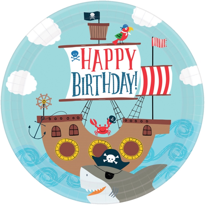 8 Assiettes Pirate Birthday 