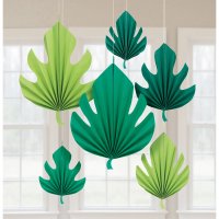 6 Dco Eventails Feuilles Exotiques (20  40 cm)