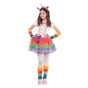 Déguisement Miss Licorne Rainbow Taille 8-10 ans