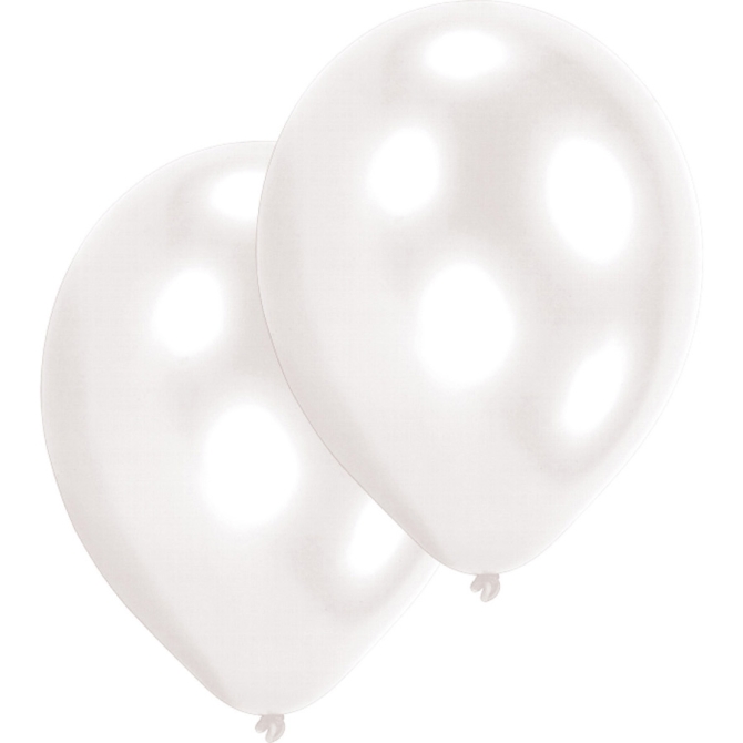 10 Ballons Latex - Nacrs Blanc 