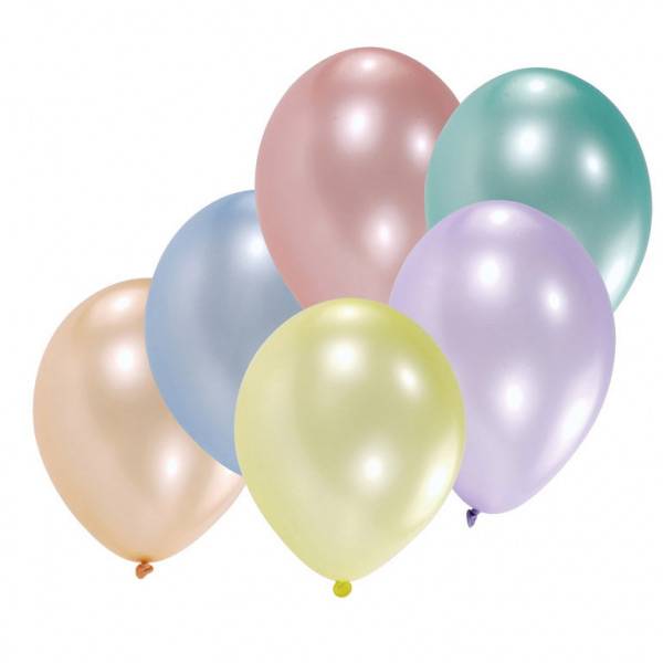 10 Ballons Latex Assortis Crystal Perle 