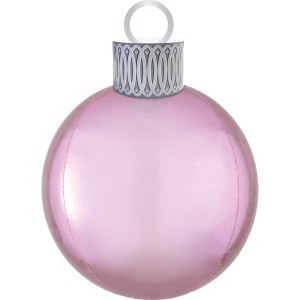 Ballon Orbz Boule de Nol Rose