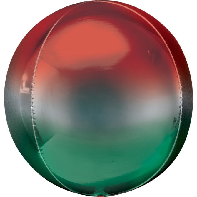 Ballon Orbz Ombr Vert / Rouge -  plat 