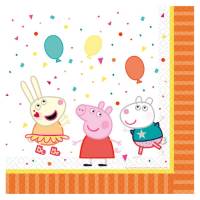 Contient : 1 x 16 Serviettes - Peppa Pig Party