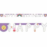 Guirlande Lettres Happy Birthday - Peppa Pig Party