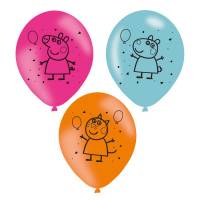 Contient : 1 x 6 Ballons Peppa pig