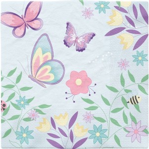 16 Serviettes Papillon Vintage