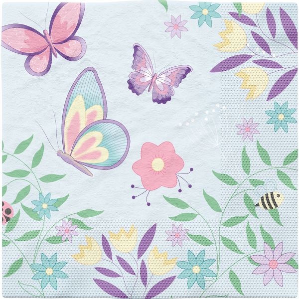 16 Serviettes Papillon Vintage 