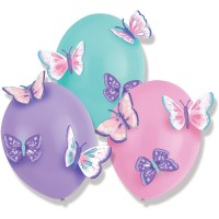 3 Ballons Papillon Vintage