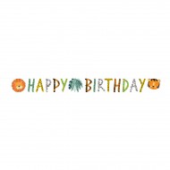 Guirlande Lettres Happy Birthday - Animaux de la Jungle
