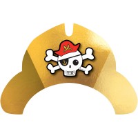 Contient : 1 x 8 Chapeaux Pirate Gold