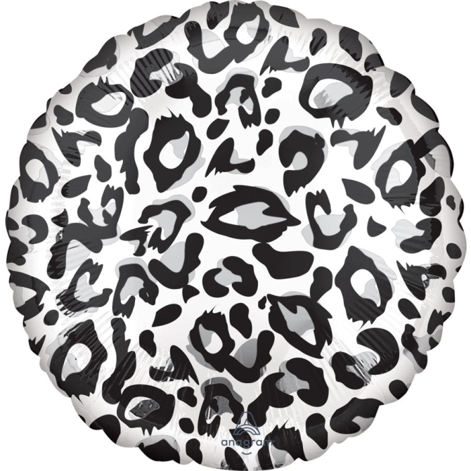Ballon  plat Lopard Noir / Blanc - 43 cm 