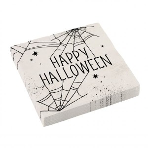 16 Serviettes Halloween Toile D'Araigne