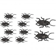 10 Cafards Brun (5 cm) - Plastique