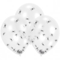 6 Ballons Confettis Araigne