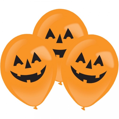 4 Ballons Citrouille - LED 