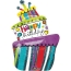 Ballon Gant Gteau d'Anniversaire Happy Birthday