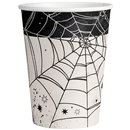 8 Gobelets Halloween Toile D Araigne 