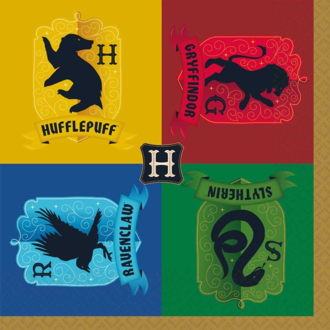 16 Serviettes Harry Potter Houses 