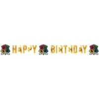 Contient : 1 x Guirlande Lettres Happy Birthday Harry Potter Houses
