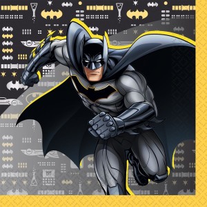 16 Serviettes Batman Round