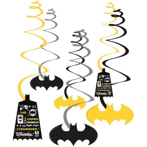 6 Guirlandes Spirales Batman Round