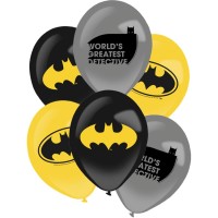 Contient : 1 x 6 Ballons Batman Round