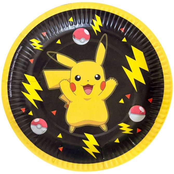 8 Petites Assiettes Pok�mon Pikachu 