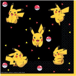 16 Serviettes Pokmon Pikachu