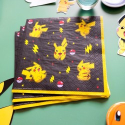 16 Serviettes Pokmon Pikachu. n1