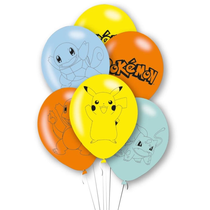 6 Ballons Pokmon 