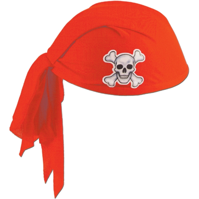 Chapeau Coiffe de Pirate Rouge 